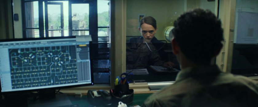 Ruth at the entrance to Joint Base Anacostia-Bolling prison.