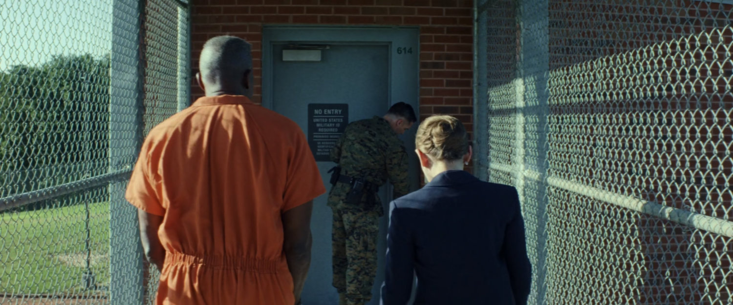 Ruth and Isaiah outside Joint Base Anacostia-Bolling prison.