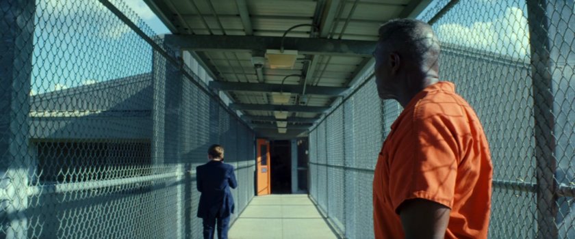 Ruth and Isaiah outside Joint Base Anacostia-Bolling prison.