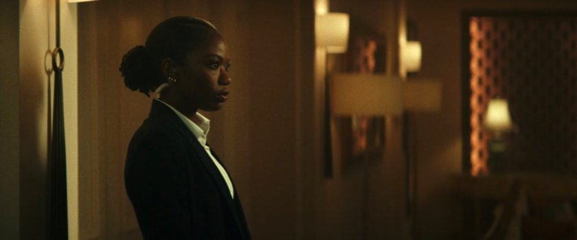 Leila in the President's hotel room in Tokyo.