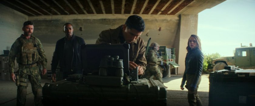 Dunphy, Sam, Joaquin and Ruth in military bunker in Norfolk.