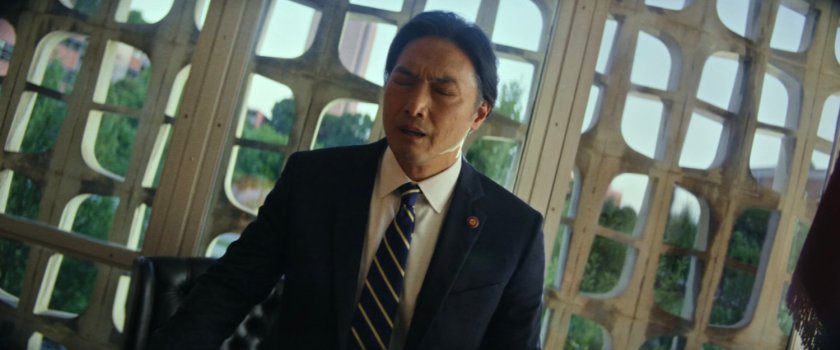 Prime Minister Ozaki in his office.