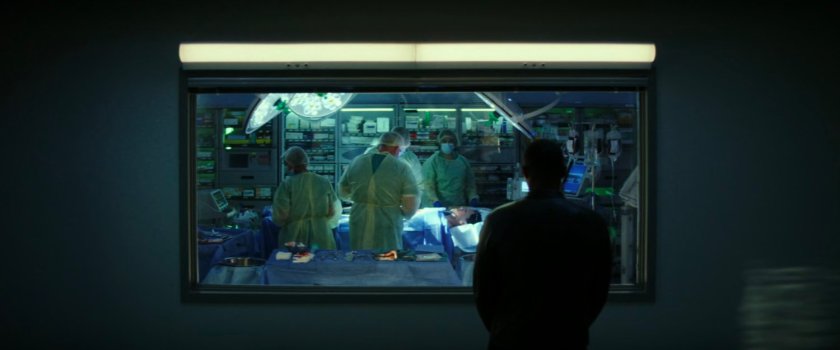 Sam watching surgery in Walter Reed operating room.