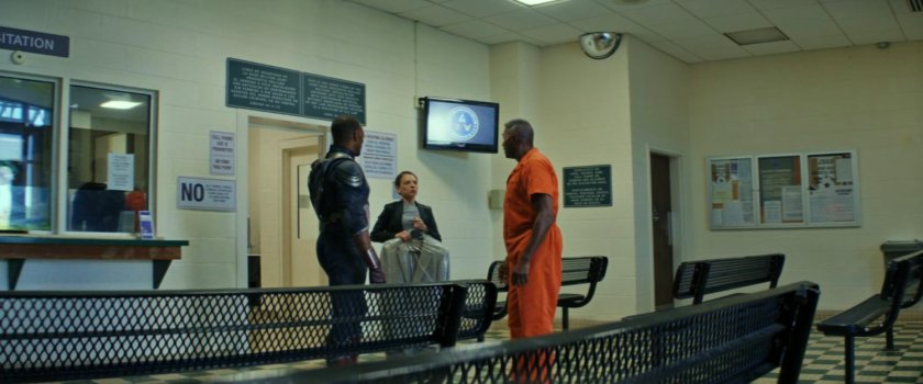 Sam, Ruth, and Isaiah at the entrance of Joint Base Anacostia-Bolling prison.