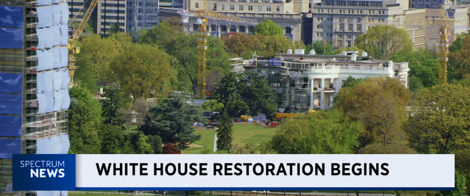 Rebuilding of White House on Spectrum News.