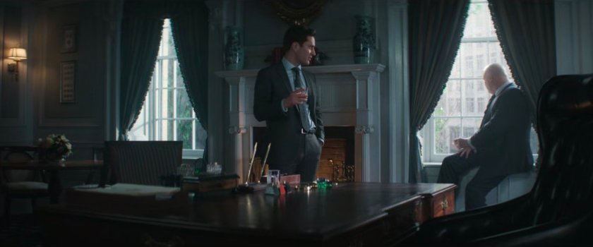 Buck and Mayor Fisk in the Mayor's office.