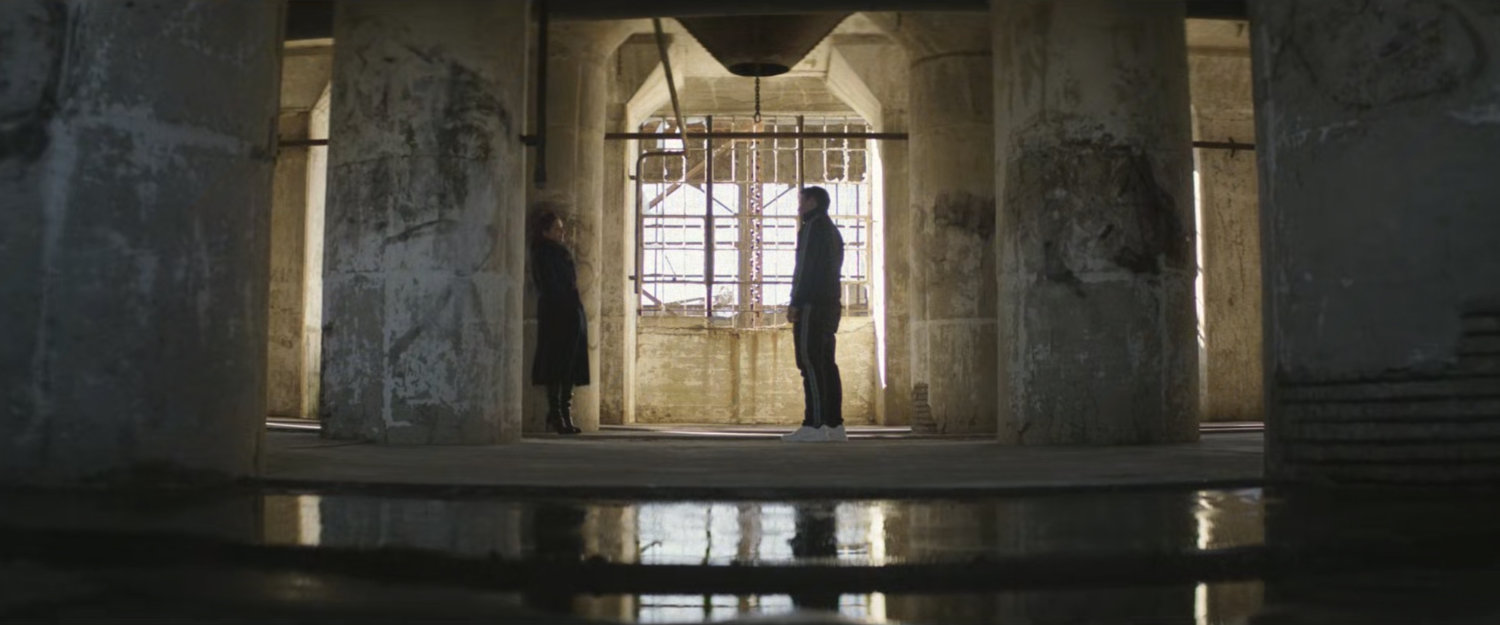Vanessa and Luca in abandoned grain terminal.