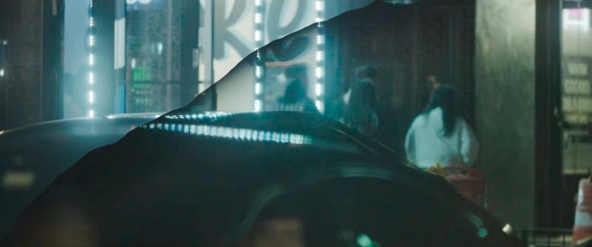 Interstitial: composite image - deep focus of pedestrians across street with traffic crossing.