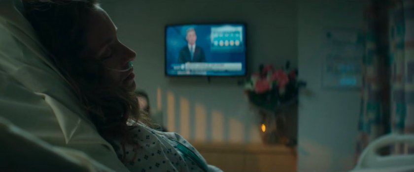 Heather in her hospital room.