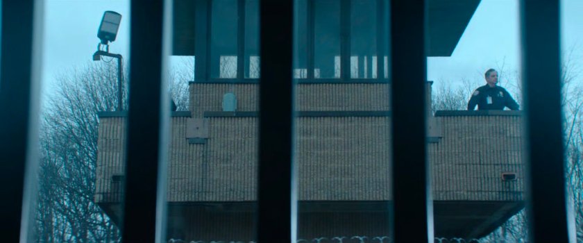 Guard tower outside Ryker's Island Penitentiary.