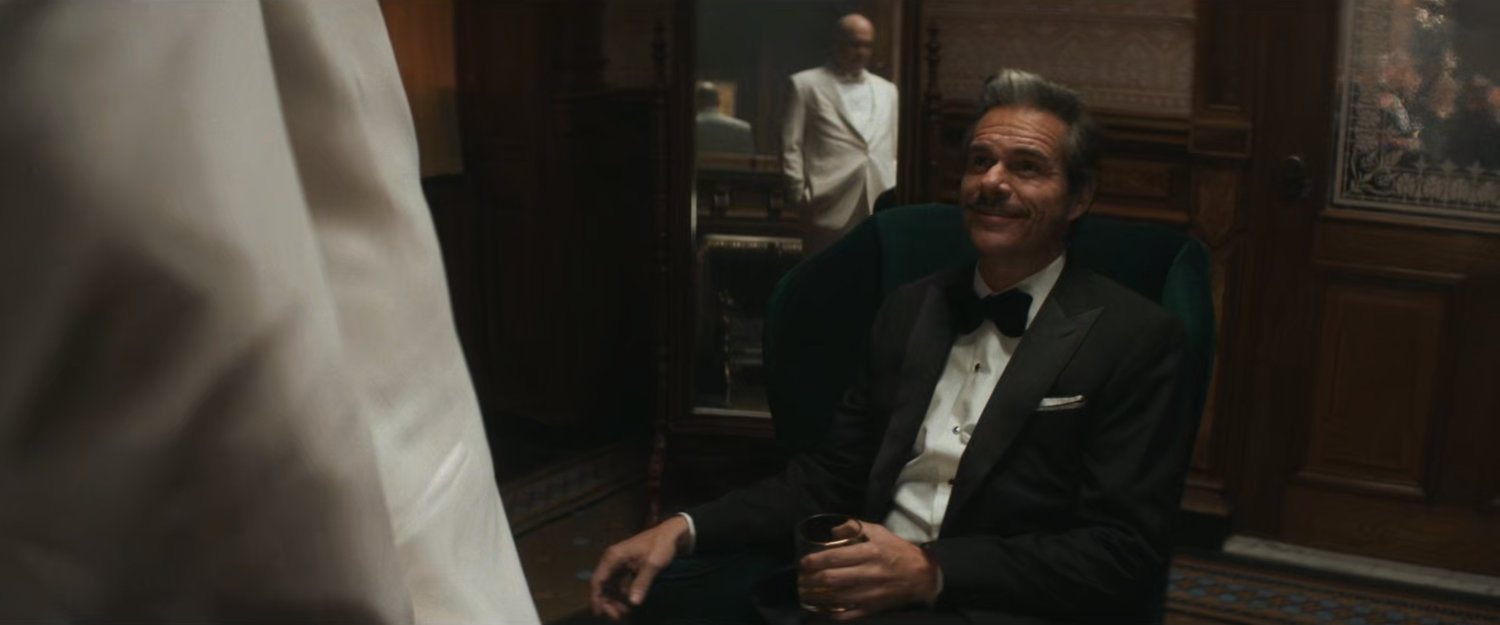 Fisk and Jack in an office at the Black & White Ball.