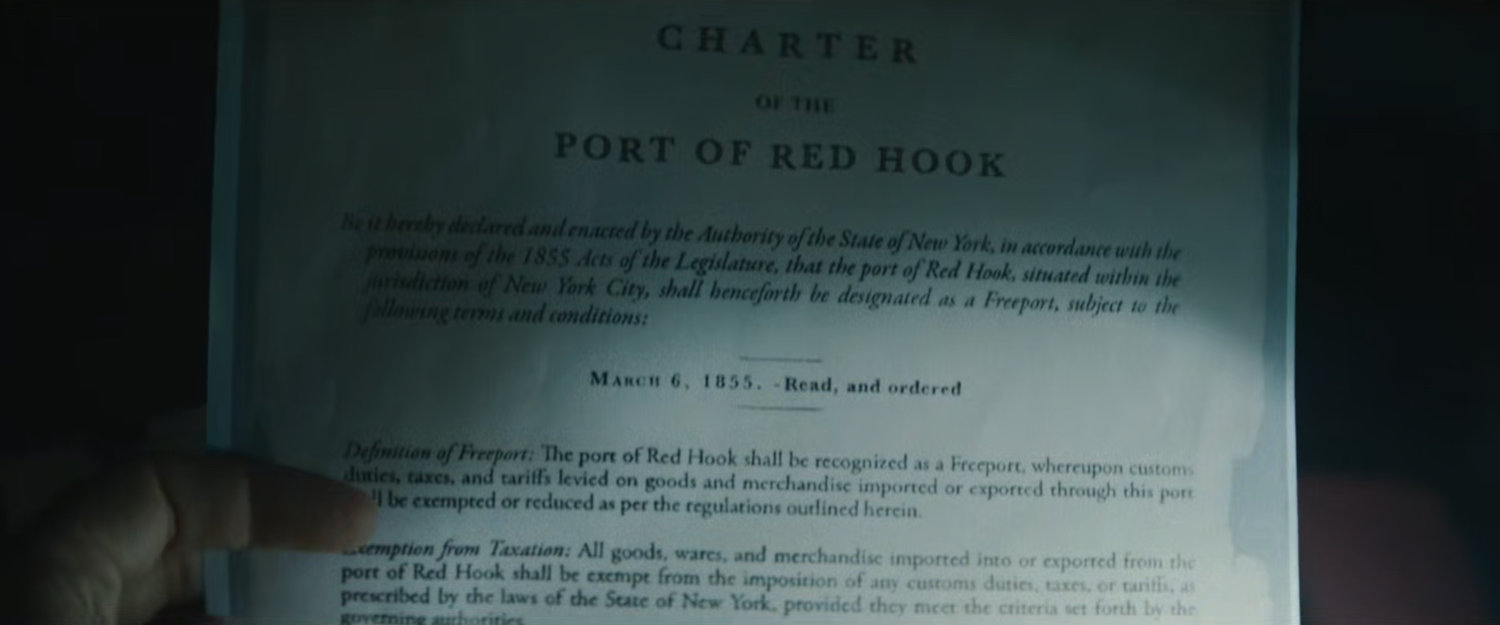 Charter for the port of Red Hook.