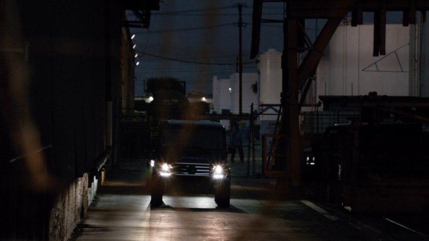 Vehicles arriving outside Cosmogenic Manufacturing.