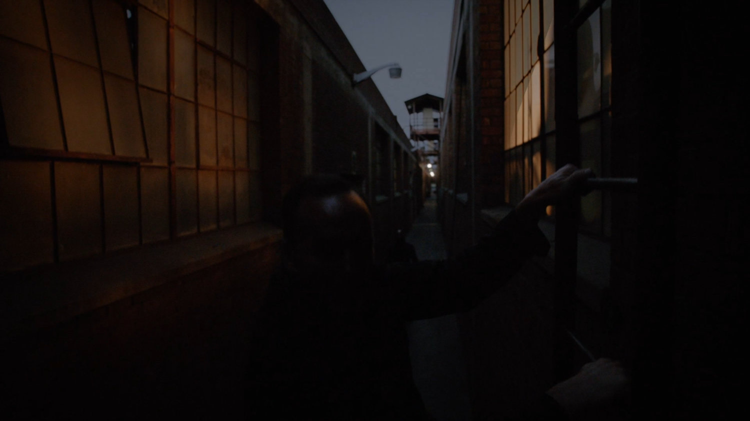 Coulson in an alley outside Cosmogenic Manufacturing.