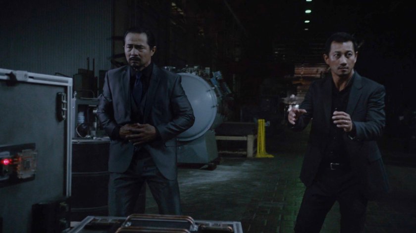 Chen and a henchman in Cosmogenic Manufacturing.