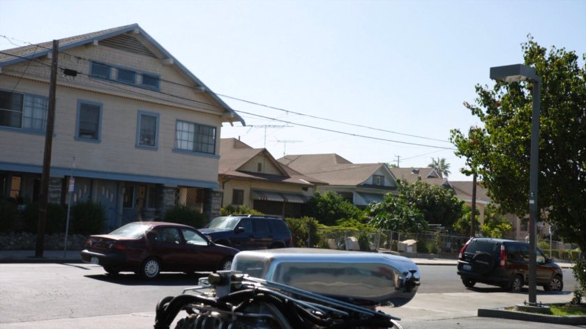 Street outside Roxxon gas station.