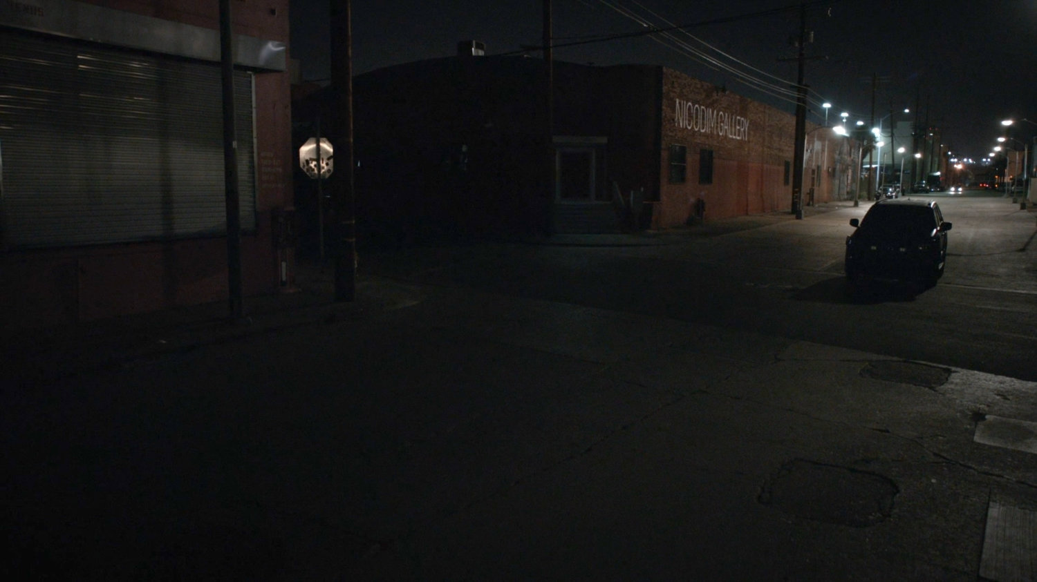 Blacked out Miami street.