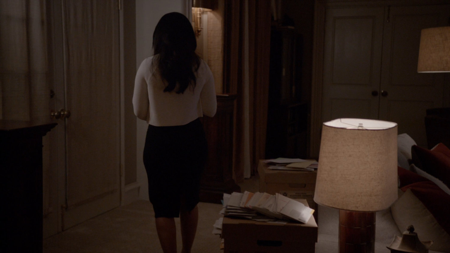 Ellen Nadeer in her brother's living room.