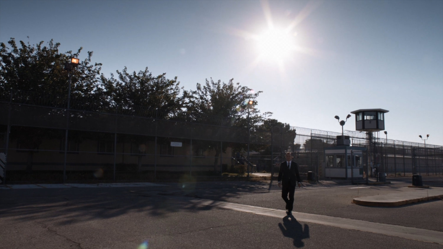 Coulson outside South Ridge Penitentiary.