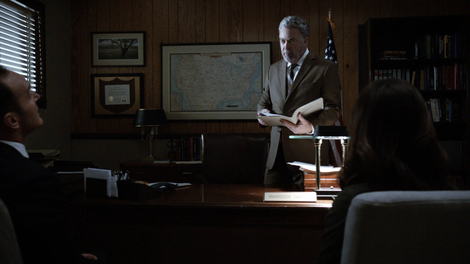 Coulson and May in Warden Green's office at South Ridge Penitentiary.