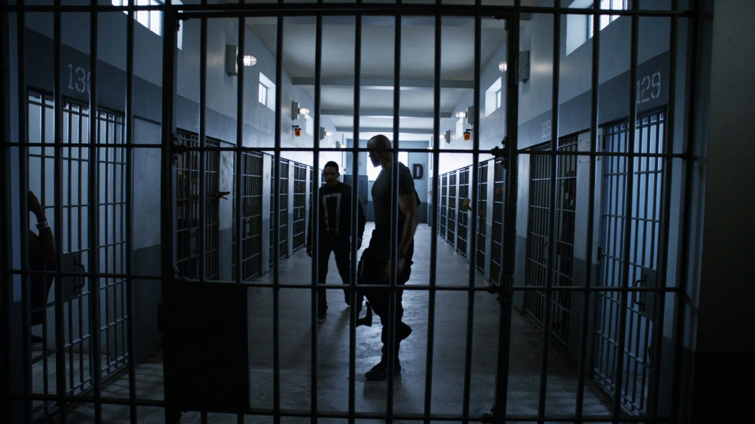 Mack and Robbie in cell block D at South Ridge Penitentiary.