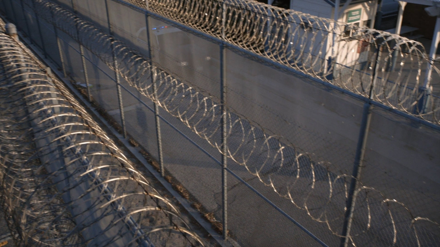 Perimeter fence line at South Ridge Penitentiary.