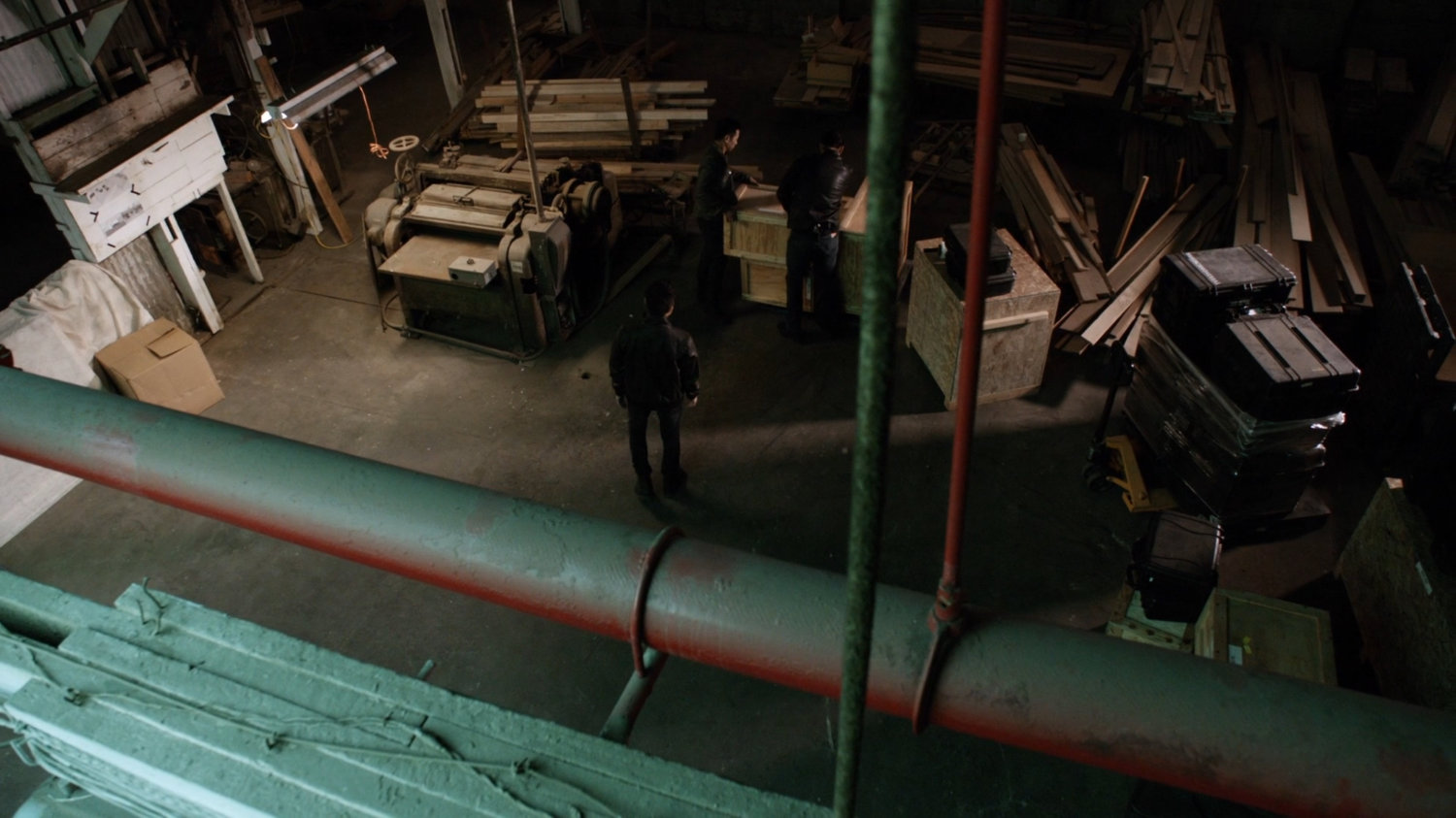 Man inside the Chinatown Crew Warehouse.