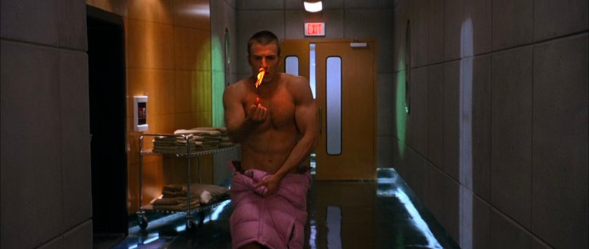 Johnny in the hallway of the Von Doom compound.