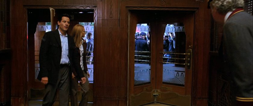 Reed and Sue inside the Baxter Building.
