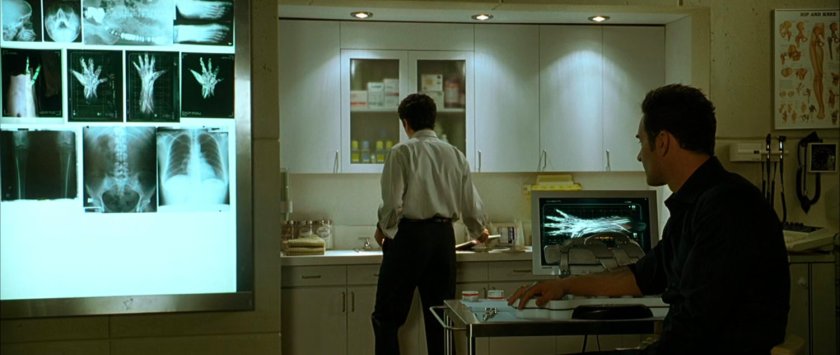 Victor and his doctor in a doctors office.