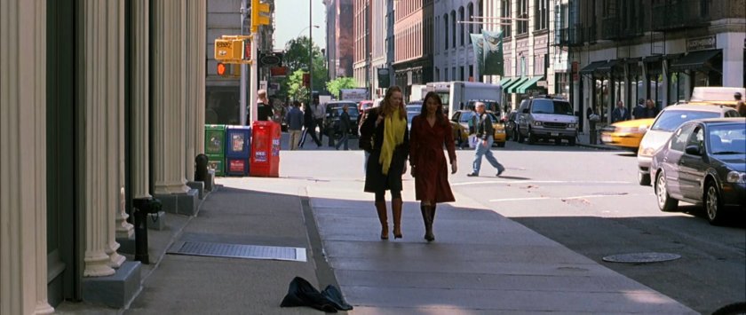 Two women on a New York sidewalk.