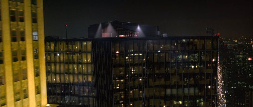 Aerial view of Empire State Building and Von Doom Industries in the background.