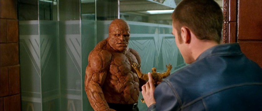 Ben and Johnny in the lobby of the Baxter Building.