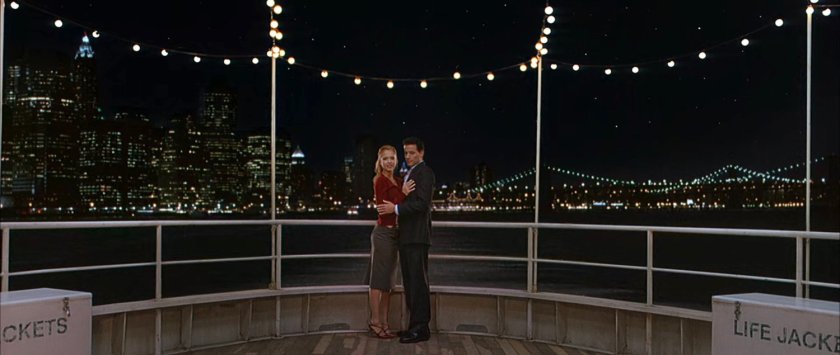 Reed and Sue on a circle cruise boat at night.