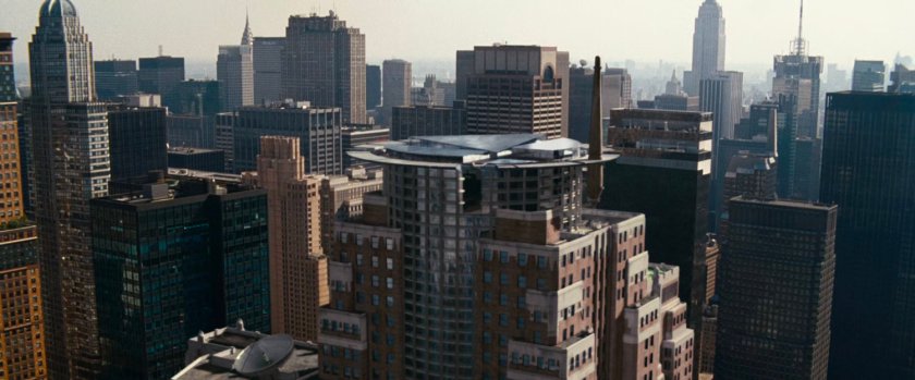 Aerial of the Baxter Building.