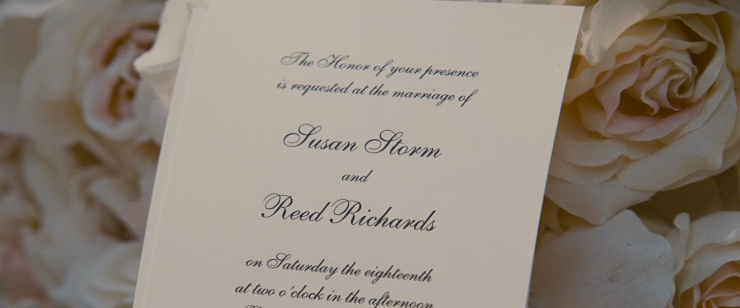 Invitation to the wedding of Reed and Sue.