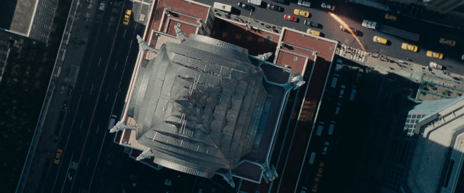 Aerial view of the Chrysler Building.