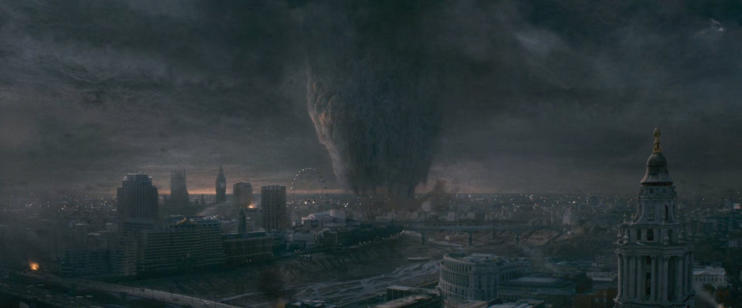A smoky formation above London.