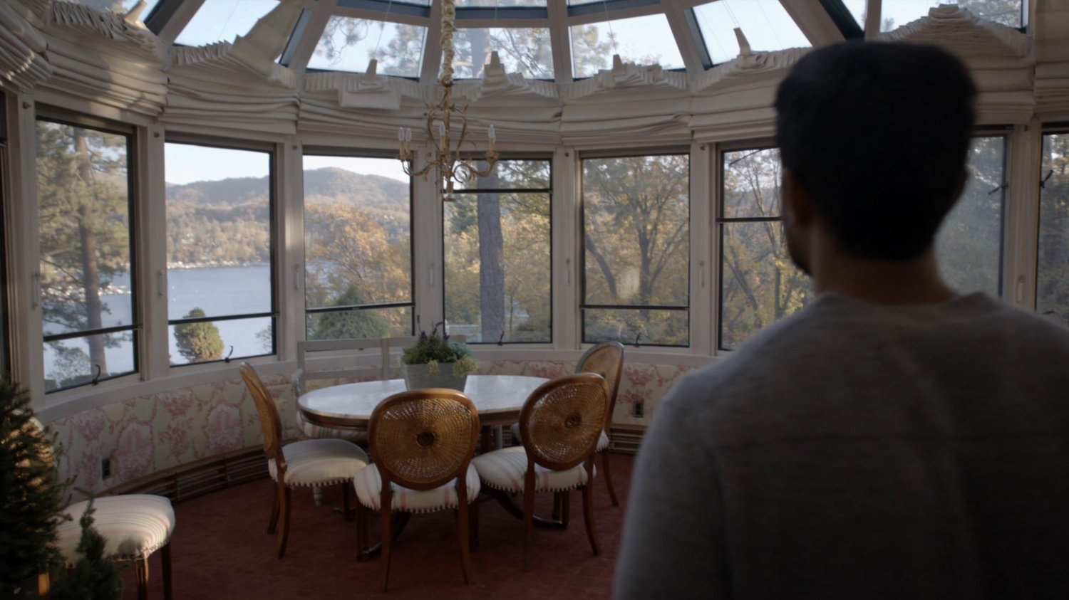 Vijay in his sister's lake house.