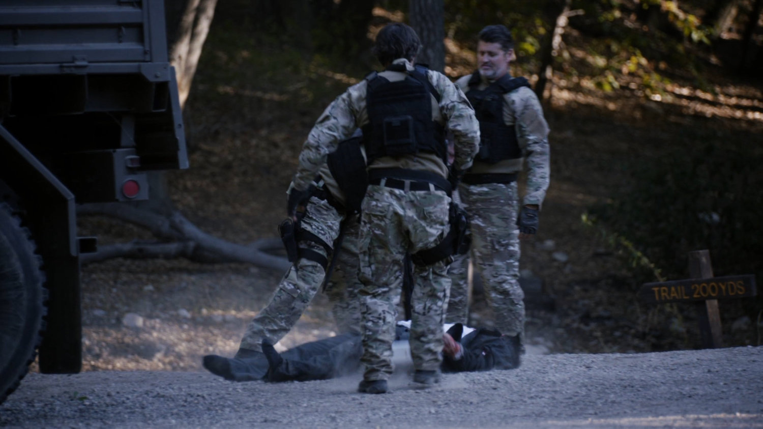 Soldiers in Freyer National Park West Virginia.