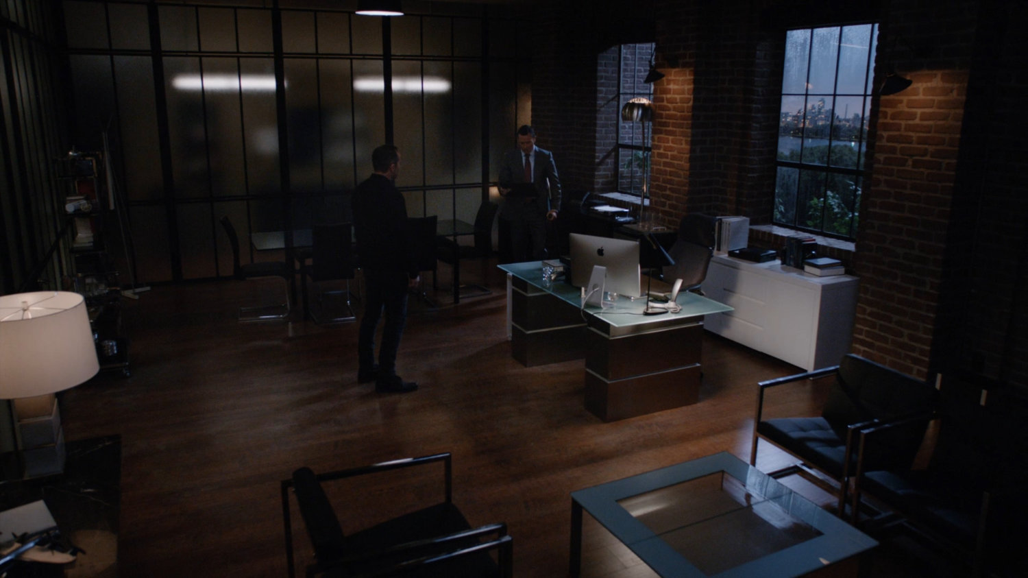 Coulson and Mace inside the Director's office of The Playground.