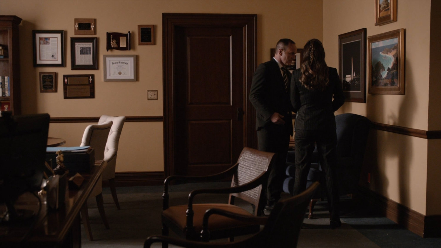 Coulson and Yo-Yo in Ellen Nadeer's Senate office.