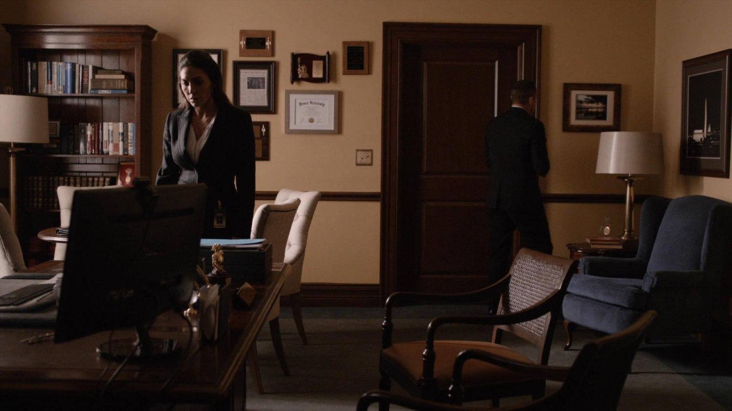 Coulson and Yo-Yo in Ellen Nadeer's Senate office.