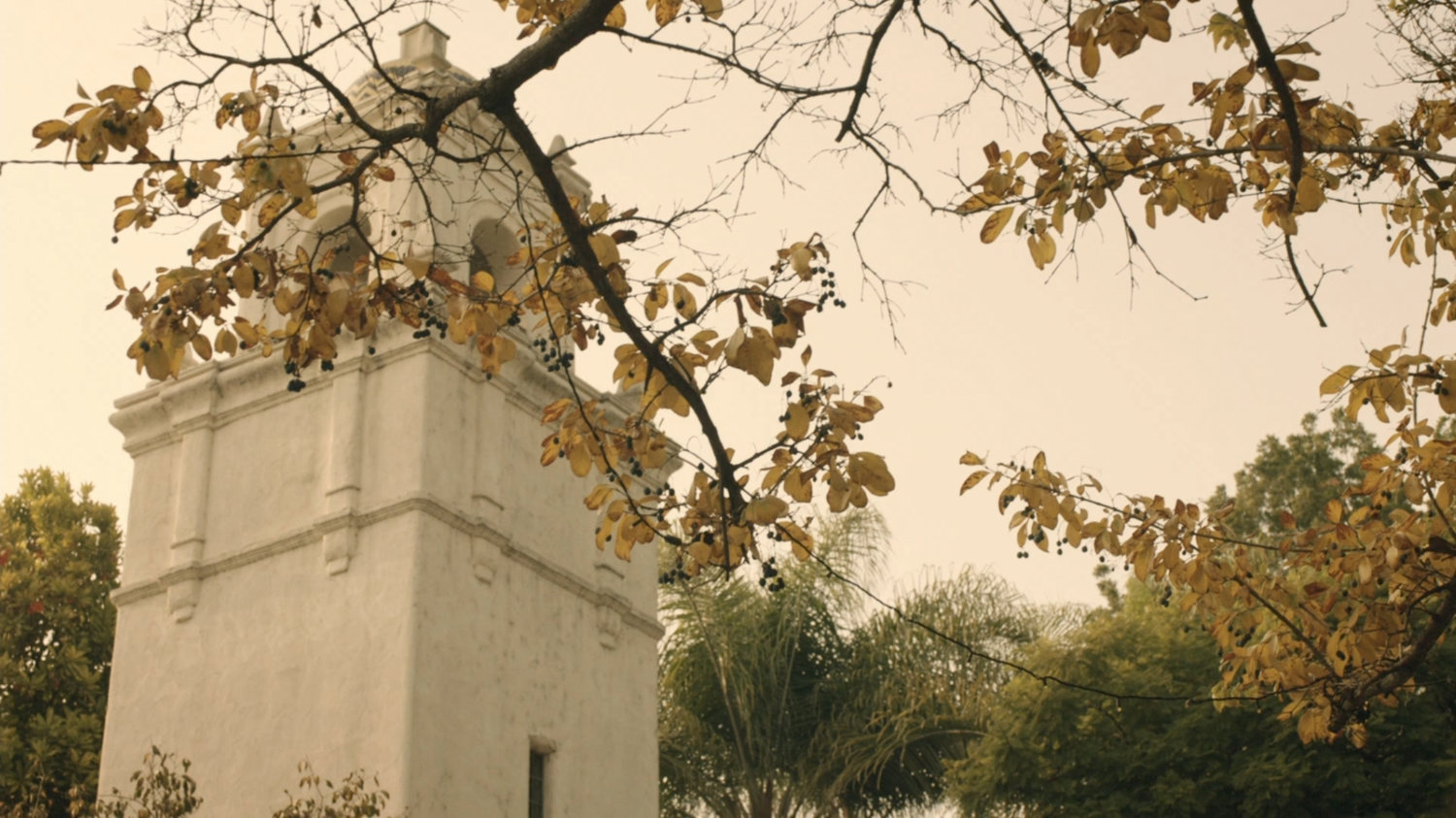 Tower in Spanish plaza.