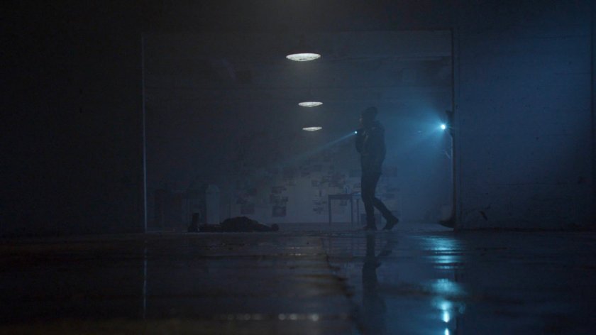 Daisy in an abandoned warehouse in Nome, Alaska.