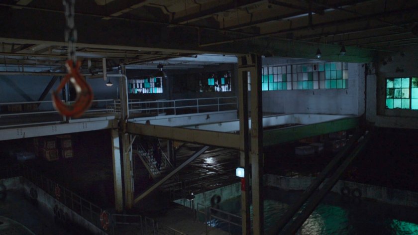 Interior of an old SVR Base with submarine pen.