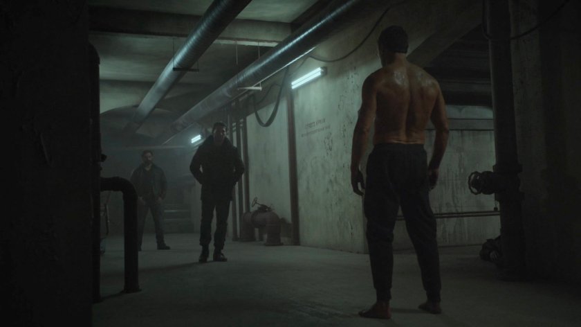 Ivanov confronts Mace in the hallway of old SVR Base.