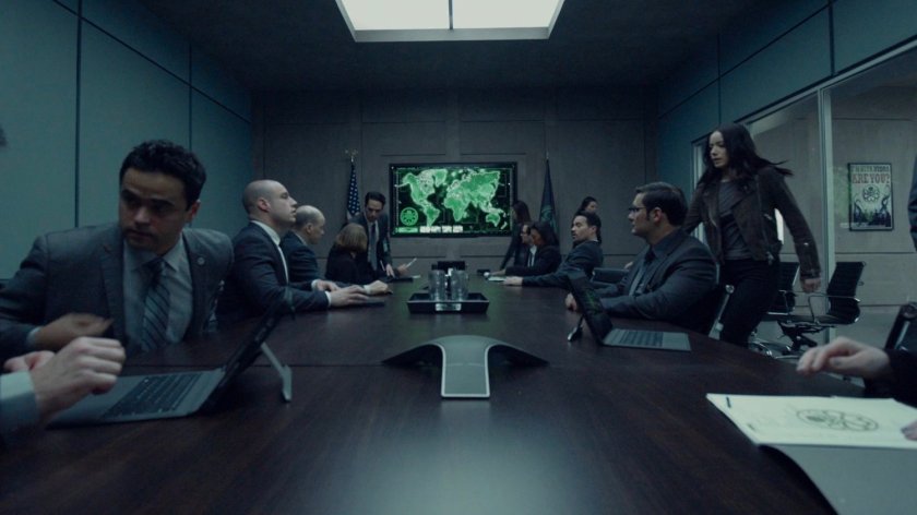 Daisy entering the conference room of the Framework Triskelion.