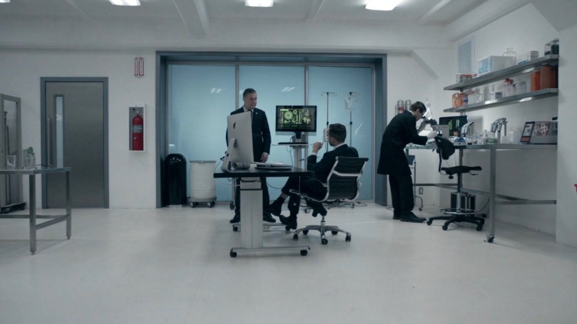 Fitz and his Dad in the lab inside the Framework Triskelion.