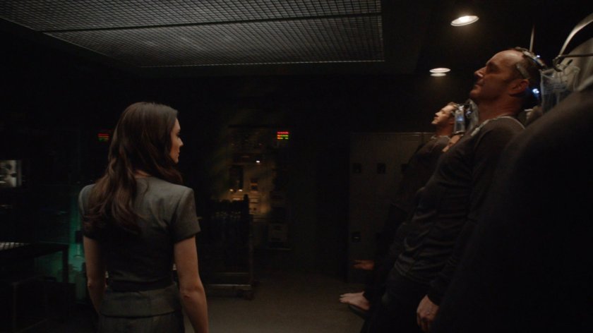 Aida checks on the SHIELD Agents held in Superior's Base.